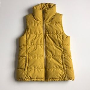 Old Navy Mustard Puffy Yellow Vest Size Medium